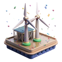 stunning rustic Wind Turbine Platform Offshore Structure Isolated for Oil and Gas Industry high resolution png