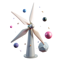 vibrant rustic Wind Turbine Technology Innovation Research and Development Cutout for Cleantech exclusive png