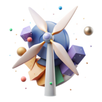 impressive modern Wind Turbine Vintage Style Retro Graphic Transparent for Historical Projects high resolution png