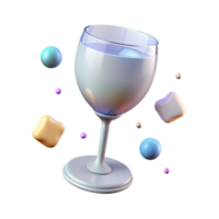 dramatic vintage Wine Glass Empty Isolated Clear Glass for Bar Menus high quality png