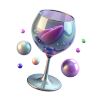 serene abstract Wine Glass Empty Isolated Clear Glass for Bar Menus high resolution png