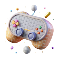 vibrant contemporary Wireframe Vr Controller Model Isolated for 3d Printing high resolution png