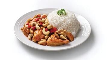 Delicious Cashew Chicken with Rice, Ready to Eat photo