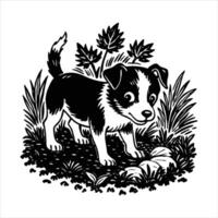Dog Digging Hole vector
