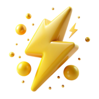 serene modern Yellow Lightning Isolated for High Voltage Designs high resolution png