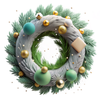 wonderful contemporary Wreath Circular Pine Branches Isolated for Christmas Decor high resolution png