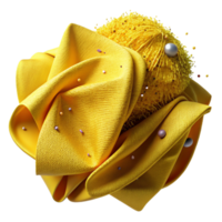impressive abstract Yellow Fabric Texture with Frayed Edges Isolated authentic png