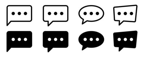 Chat icon. Message icon. Set of talk bubble speech icons. vector