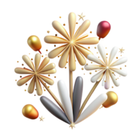 elegant creative Fireworks Sparkles Isolated for Digital Illustrations professional png