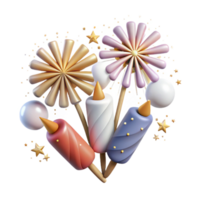 vibrant contemporary Fireworks Sparkles Isolated for Digital Illustrations exclusive png
