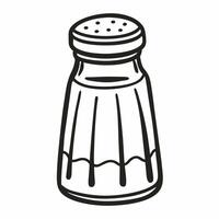 Simple Line Art Illustration of a Salt Shaker for Kitchen Artwork and Design vector