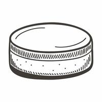 Sketch Style Hockey Puck Illustration for Sports and Recreation Design vector