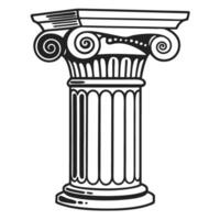Classic ionic column, elegance in architecture timeless greek design and historical symbolism vector