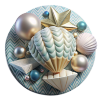 wonderful minimalist Herringbone Shell Pattern Coastal Decor Transparent for Beach Themes authentic png