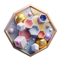 vibrant minimalist Hexagon Pattern Isolated Seamless Abstract for Textiles png