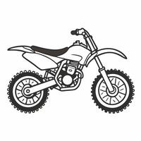 Minimalist Dirt Bike Illustration for Motorsports Enthusiasts vector