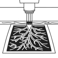 Laser cutting machine engraving intricate pattern precision technology in manufacturing vector