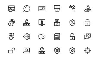 Premium Security Icons bundle up. Clean and Vectors for Surveillance, Protection, Alarm Systems, and Cybersecurity Projects.