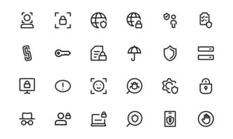 Premium Security Icons pack up.Editable Vectors for Surveillance, Protection, Alarm Systems, and Cybersecurity Projects.
