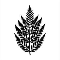 Minimalistic Fern Leaf vector