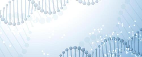 abstract background with dna strands and dots vector