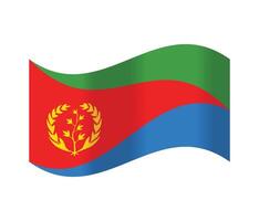Eritrea waving flag vector