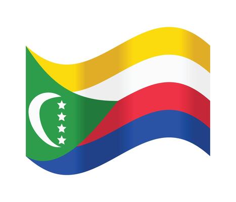Comoros waving flag