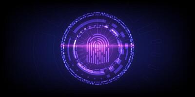 Cyber Security Fingerprint Scanner Design vector