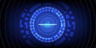 High-Tech Fingerprint Authentication Interface vector