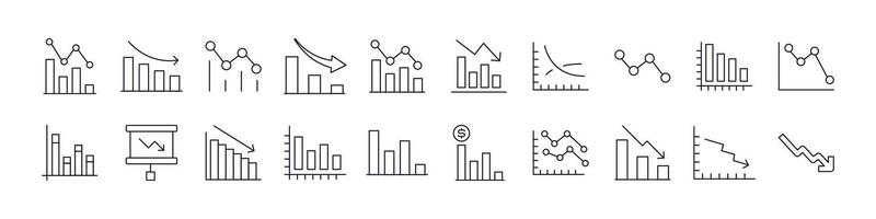 Progress Bar and Growth Diagram Thin Icons Collection. Editable Stroke. Perfect for Web Sites, Books, Cards, Apps vector