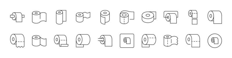 Sanitary Line Icon Collection. Toilet Outline Signs for Graphic and Web Design, Apps, Adverts, Various Cards vector