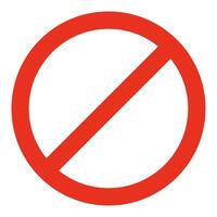 Forbidden circle sign, ban or danger icon. Prohibition red symbol. Red circle with cross line. Restriction, caution, stop. isolated illustration vector
