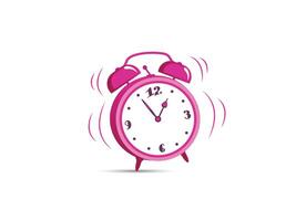 Alarm Clock Icon. Wake Up Time Design on White Background vector