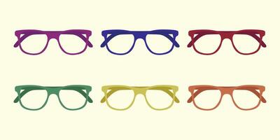 A set of colorful sunglass icon set, sunglass collection, sunglass silhouette design collection, eyeglass icon vector