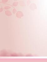 Cosmetic pink background and premium podium display for product presentation branding vector