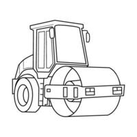 Construction roll line art illustration, ideal for use in construction and building related promotional materials. vector