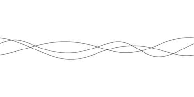 Continuous line in form curve wave, seamless abstract pattern. Wavy striped graphic background. Calm, still water of sea, river, ocean, swimming pool. Line art outline illustration vector