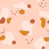 Seamless pattern with rain drops spots dots. Bohemian gender neutral pastel color. vector