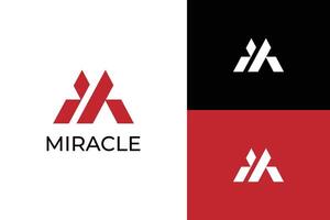 Geometric and Sharp Letter M Logo Symbolizing Modern Miracle Branding vector
