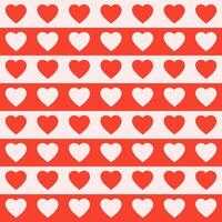 Romantic monochrome seamless pattern in style 60s, 70s. Geometric minimal print. Red and beige colors vector