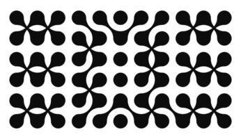 Set black metaballs isolated on white background. Modern contemporary geometric shapes and elements. vector