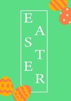 Easter celebration poster design with colorful eggs theme vector