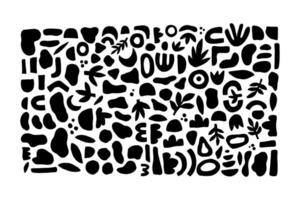 Abstract shapes flat illustrations set vector