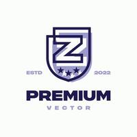 Alphabet Z Shield Logo vector