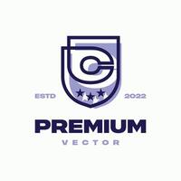 Alphabet C Shield Logo vector