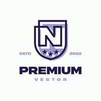 Alphabet N Shield Logo vector