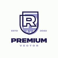 Alphabet R Shield Logo vector