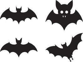 Dynamic Bats Silhouette Set for Eerie, Bold Artwork vector