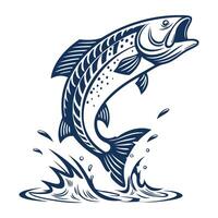 Minimalist Fish Design Simple and Elegant vector