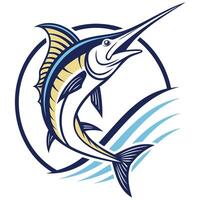 Fish Icon Smooth and Flowing Aquatic Design vector